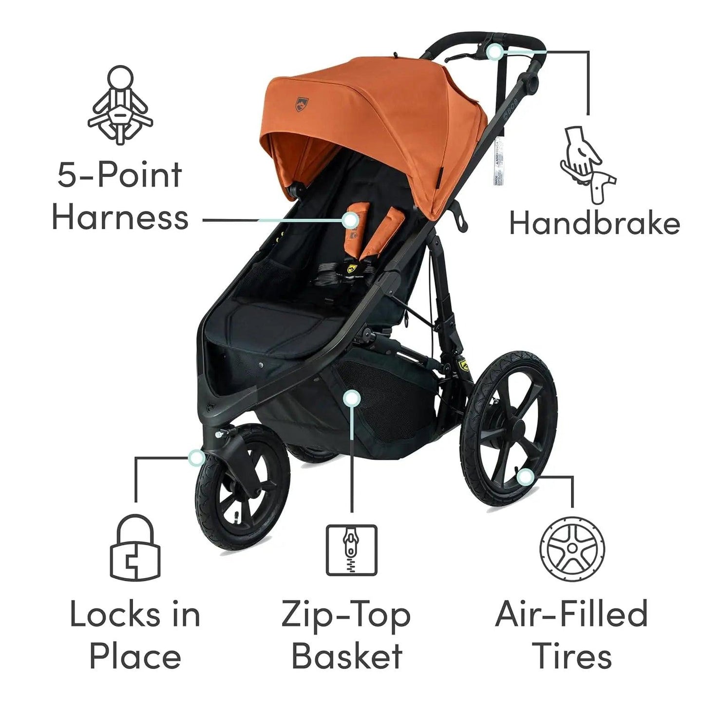 Wayfinder Jogging Stroller with Snack Tray - Strolli Baby