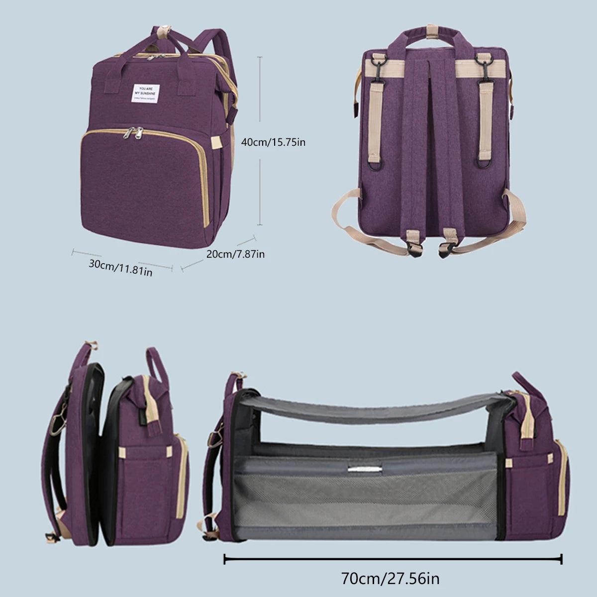 Foldable bed diaper bag with changing station - Strolli Baby