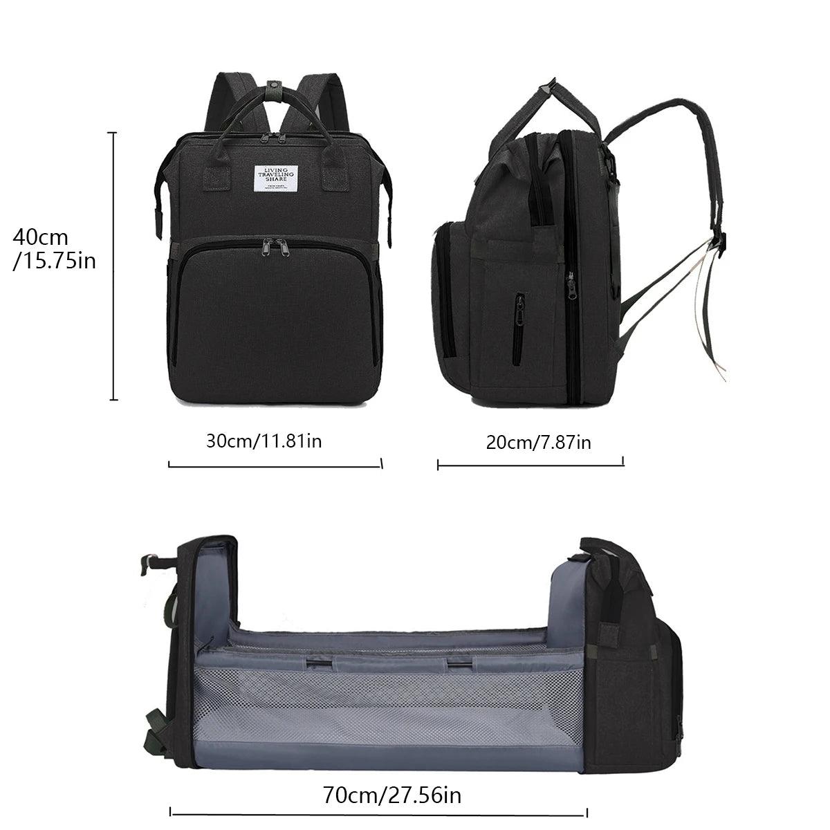 Foldable bed diaper bag with changing station - Strolli Baby